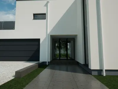 Modern flat house 3D model