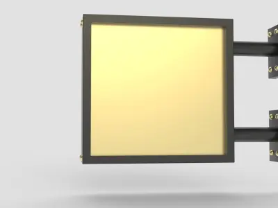 Square Signboard 3D model