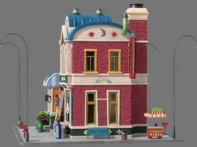 Cartoon House 09 3D model