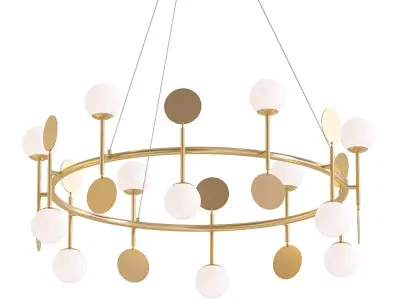 SANTA gold and sphere chandelier 3D model