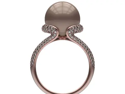 Ring Pearl Hugs 3D print model