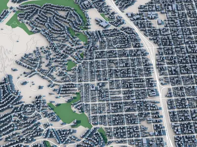 Santa Barbara City California 3D model