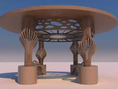0189 - Parametric Pergola 3D model
