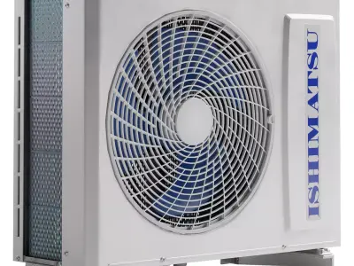 Outdoor unit of Ishimatsu air conditioner Low-poly 3D model