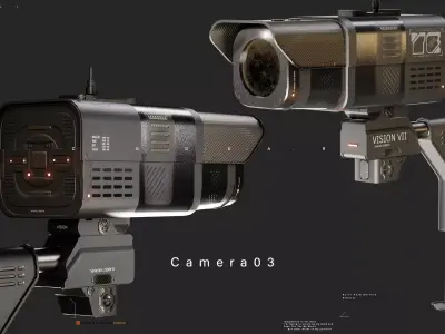 Sci-Fi CCTV Camera Pack Vol 2 3D model