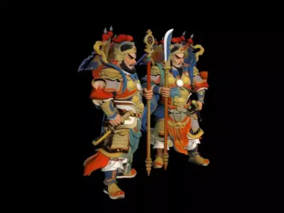 China Zhong Kui  warrior  heavenly king  night demon  3D model