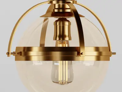 INDUSTRIAL BANDED GLOBE PENDANT 3D model