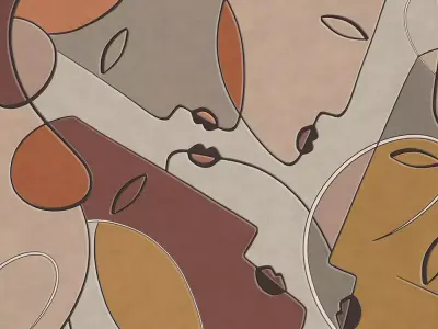 Abstract Faces Collage  Texture