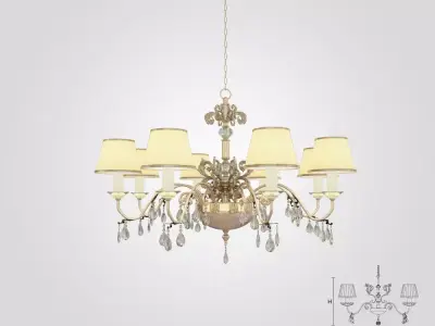 Masiero 6020 S8 chandelier 3D model