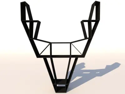 Deer Shelf Unit Low-poly 3D model