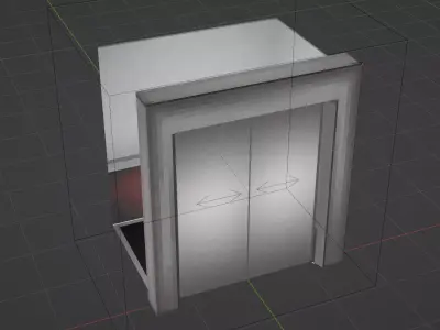 PS1 Styled Low-poly Elevator Low-poly 3D model