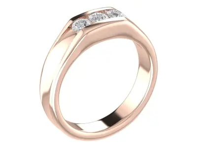 Solitaire Women Engagement Ring 3dm STl OBJ FBX Render 3D print model