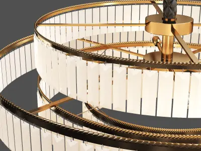 CHARLES CHANDELIER Low-poly 3D model