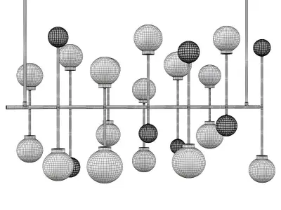 FLUXUS BRONZED CHANDELIER Low-poly 3D model