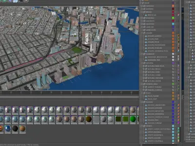 Miami City of Florida Low-poly 3D model