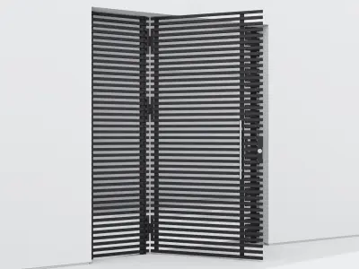 Aluminium door 47 3D model