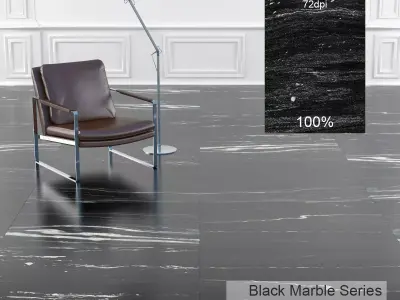 Black Marble Texture 1 3D model