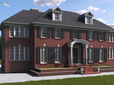  Home Alone Brick Colonial House 