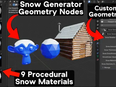 Snow Generator - Geometry Nodes 3D model