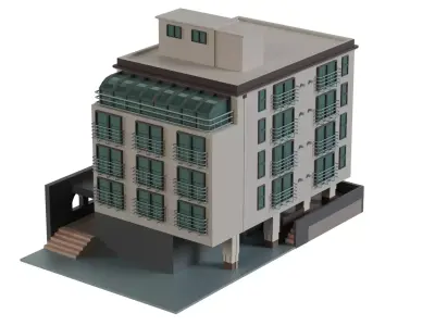 26 Low-Poly Buildings and Houses 3D Model Pack Low-poly 3D model