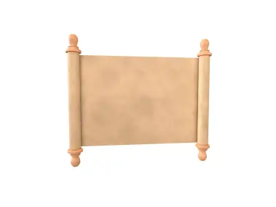 Scroll v1 001 Low-poly 3D model