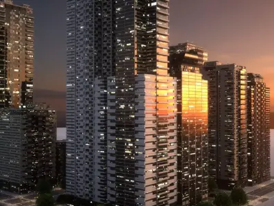 City Block Type B02 3D model
