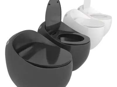 Clearhalo Modern Floor Mount Toilet WC 3D model