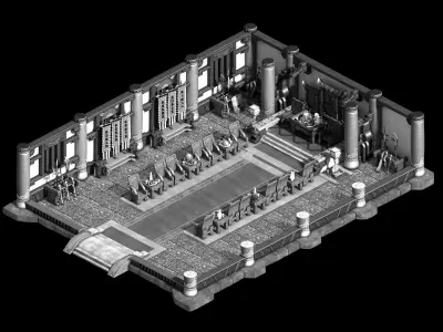 Gang Indoor - Zhongyi Church 3D model