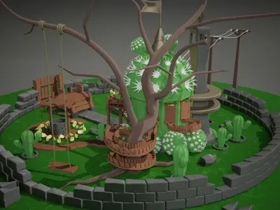 Cactus House 3D model