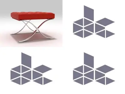 Stool barcelona 3D model