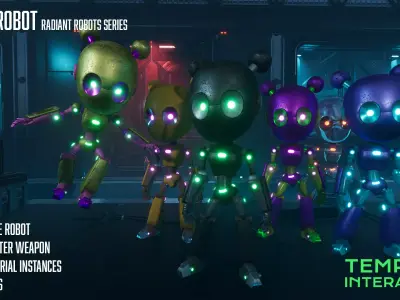 Rachel - Radiant Robots Series Low-poly 3D model