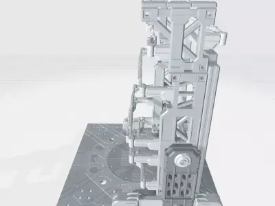 -MHB101C-Customizable Classic Extentable Mech Hangar Cage 3D print model