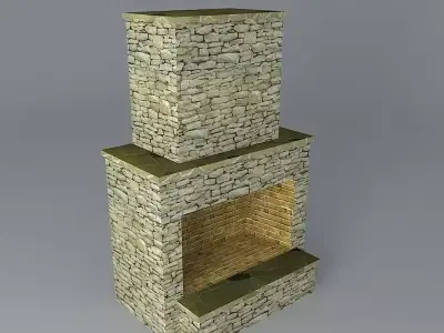 Standard Fireplace Free 3D model