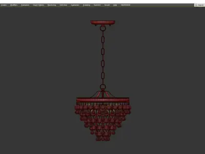 CRYSTAL BALL WEDDING CAKE LANTERN CONVERTIBLE Low-poly 3D model