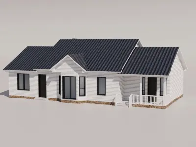 Country Style House Low-poly 3D model