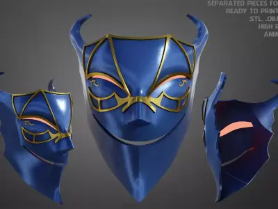 Overlord Demiurge Mask for Cosplay 3D print model