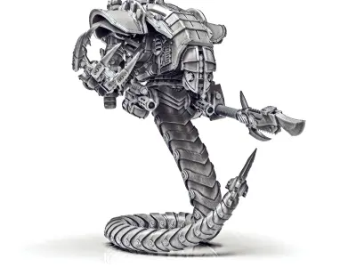 Dark Techno Lamiax armoured vehicle 3D print model