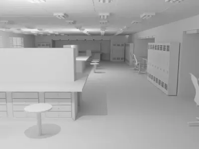 Workshop Interior No Material 3D model