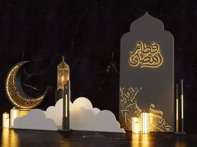 Corporate Ramadan Event Gate Theme 3D model