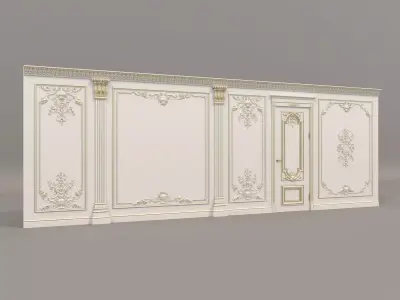 Wall Molding in Classic French style 38 3D model