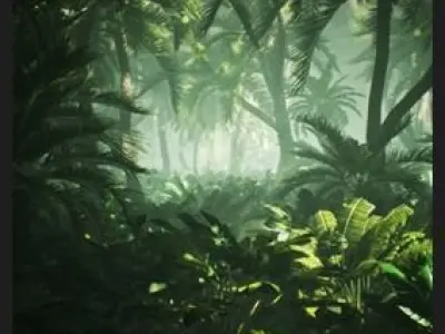 Tropical Nature 140 Assets Low-poly 3D model