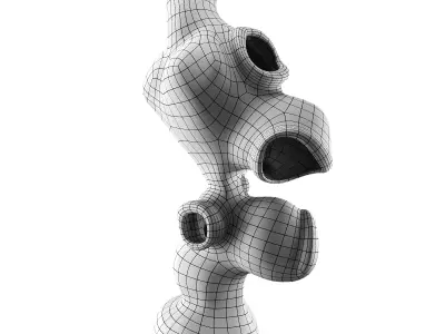  Fertility Form illuminated sculpture Low-poly 3D model