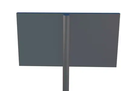 Digital Sign controlled by Shape Keys Gas station sign Free 3D model