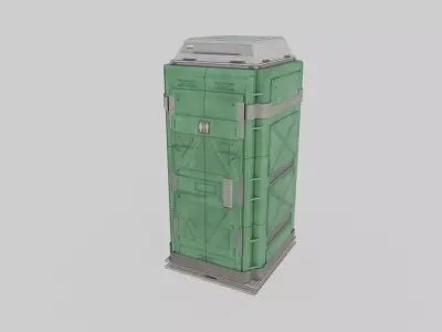 Simple mobile toilet 3D model
