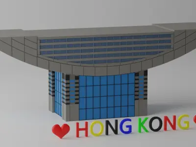 The Peak Tower Hong Kong Landmark 3D model
