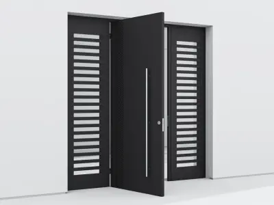 Aluminium door 101 3D model