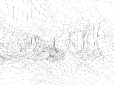 Fantasy Cave Low-poly 3D model