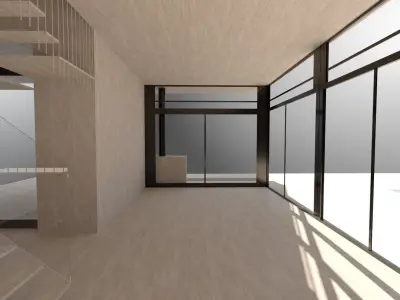 Modern House with pool 3D model