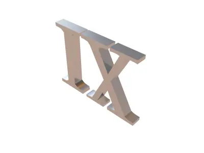 Roman Numerals 9 v1 003 Low-poly 3D model