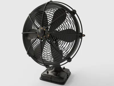 Floor Fan Low-poly 3D model get